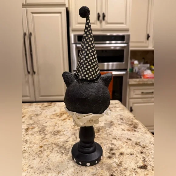 Vintage Black Cheshire Cat Halloween Decor - Picture 3 of 5